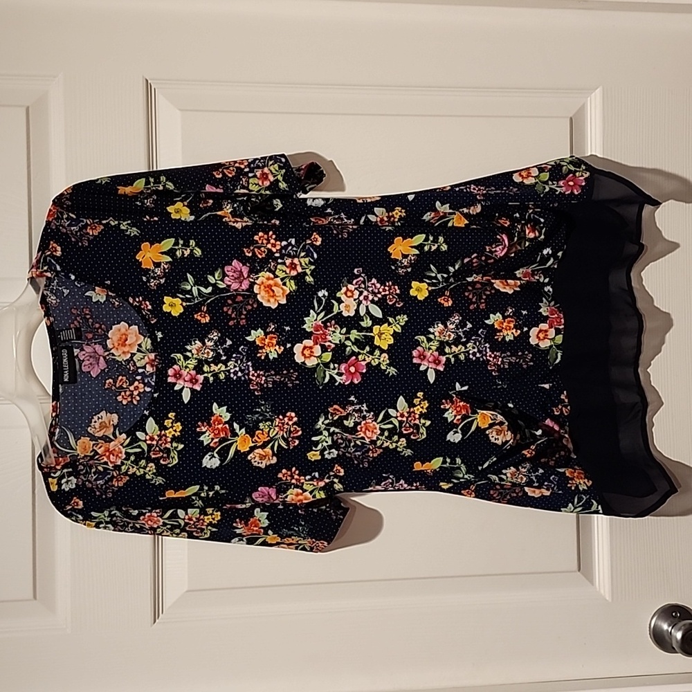 Nina Leonard short sleeve blouse